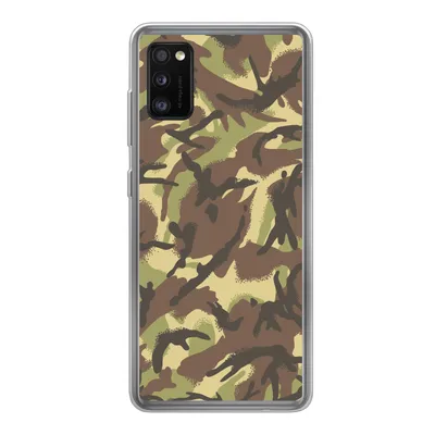 Produktbild von MuchoWow® Handyhülle Schutzhülle Hülle für Samsung Galaxy A41 Camouflage-Muster in natürlichen Farben Silikon Softcase Handy Hülle - Mobiltelefon