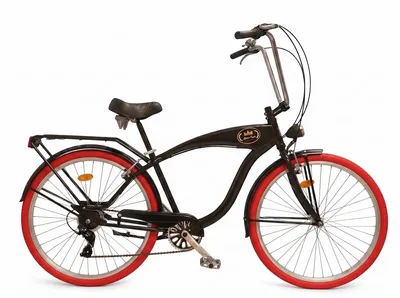 Produktbild von Dallas Bike Fahrrad 28 Zoll - Cruiser Cityrad - Shimano 7-Gang - Rahmen M 18" - mit Komfortsattel - Schwarz-Rot