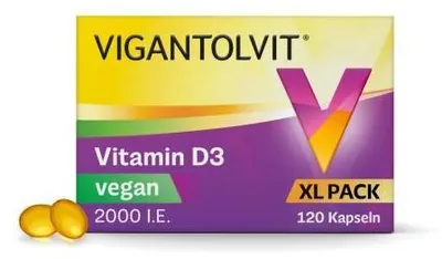 Obrázok produktu pre Vigantolvit 2000 I.U. vitamín D3 vegánske mäkké kapsuly. 120 ks
