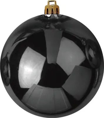 XL Dekokugel 30cm - Baumkugel - schwarz glänzend - Innen&Außen - robustes Polyethylen