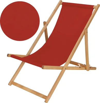 Produktbild von Springos® Liegestuhl Gartenliege aus Holz imprägniert klappbar Relaxliege für Garten und Balkon mit Sicherheitssystem