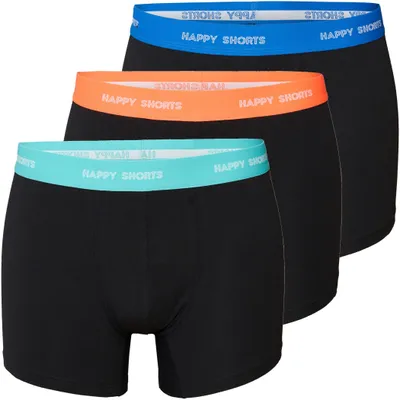 Produktbild von Happy Shorts Herren Retro Pants 3-Pack Jersey - Black - Größe L