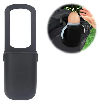 Image de Porte-gourde universel pour poussette - Support en silicone pour bouteilles, compatible avec les poussettes et les scooters