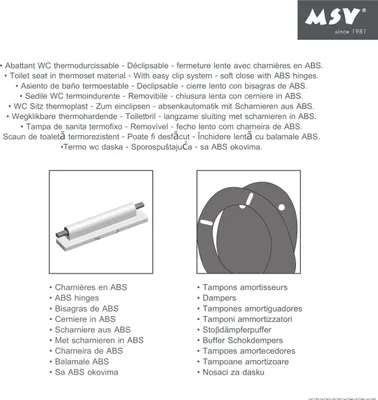 Produktbild von MSV WC Sitz Duroplast Absenkautomatik (Mosaik)