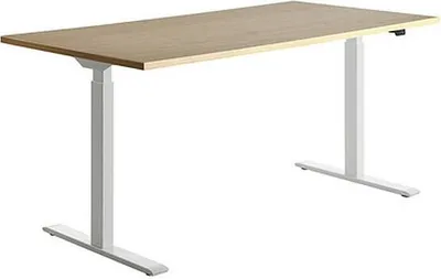 Produktbild von Topstar Sitz-/Steh-Schreibtisch, (B)1.800 mm, weiß elektr. höhenverstellbar Ahorn