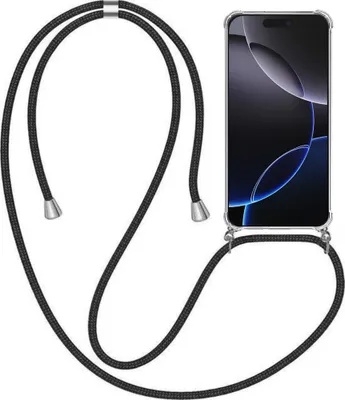 Obrázek produktu pro Pouzdro na telefon vhodné pro iPhone 16 Pro s kabelem a nárazníkem - zadní kryt z TPU odolný proti nárazu se šňůrkou - Smartphonics