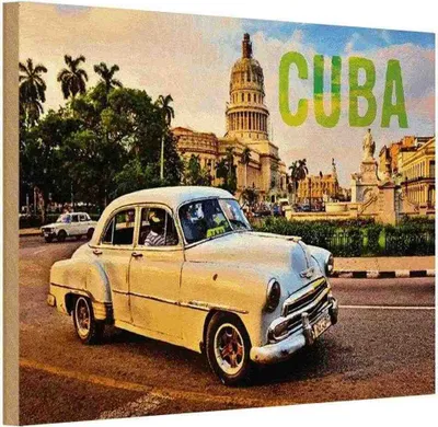 Produktbild von vianmo Holzschild 20x30 cm Cuba weiß Auto Garage Werkstatt