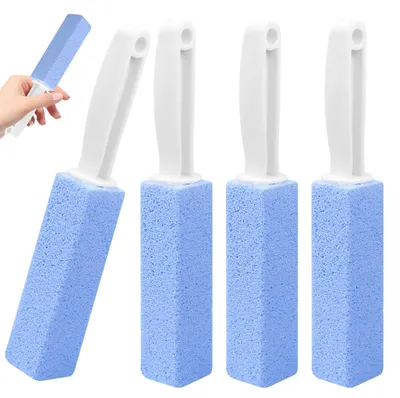 Immagine prodotto di Blocchetti di pietra pomice con manico - 4 pezzi, spazzole per la pulizia di bagno, toilette e cucina
