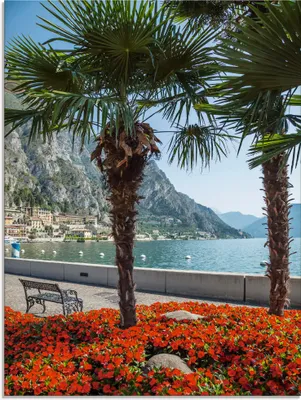 Produktbild von ARTland Glasbild Gardasee Limone sul Größe: 45x60 cm