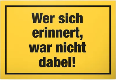 Productafbeelding van Bedankt! wie sich herinnert - Plastic bord met spreuk - Grappig cadeau voor hem - Feestdecoratie-accessoires