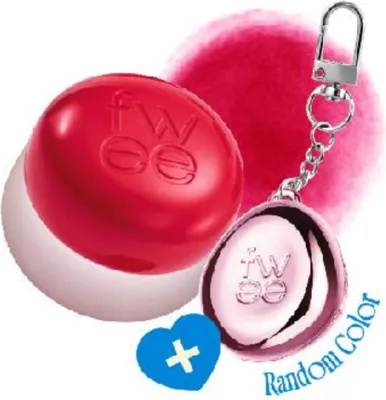Productafbeelding van FWEE Lip&Cheek Blurry Pudding Pot RD02 Mule 5 g + Sleutelhanger - 2-in-1: lippenbalsem en blush + sleutelhanger