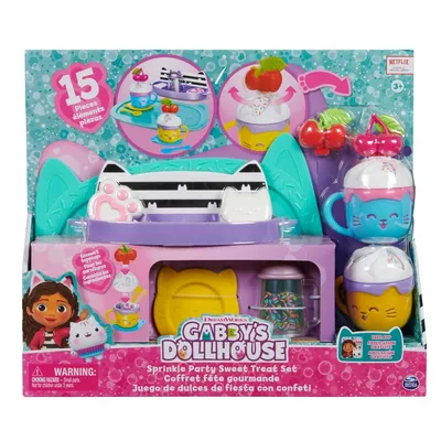 Obrázek produktu pro Gabby's Dollhouse GDH RLP Sprnkl Party Sweet Treat Set GML, Kuchyně, 3 rok/roky, Vícebarevný, Plast