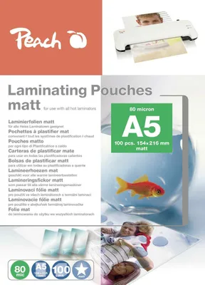 Immagine prodotto di Peach Laminierfolien  A5 (154x216mm), 80mic, matt