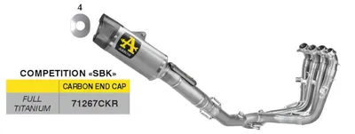 Image de Système d'échappement complet ARROW en titane pour Honda CBR 1000 RR/R