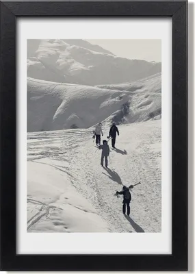 Produktbild von Bild 20x30 MDF-Rahmen, Wandkunst Skifahrer