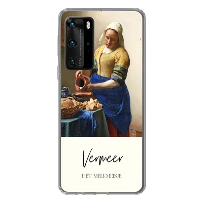 Produktbild von MuchoWow® Handyhülle Schutzhülle Hülle für Huawei P40 Pro Kunst - Milchmädchen - Vermeer Silikon Softcase Handy Hülle - Schutz