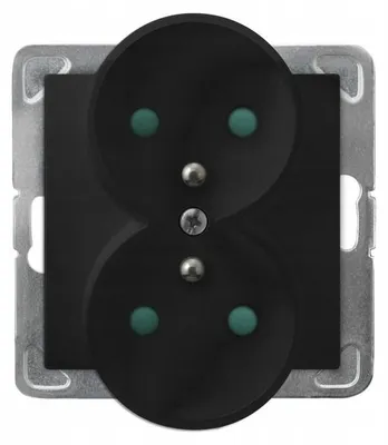 Image de Ospel Impresja GP-2YRAZP/m/33 : Prise double, noire
