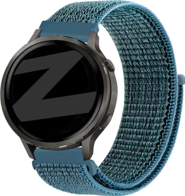 Produktbild von Bandz Nylon-Laufband (18mm) - Geeignet für Garmin Vivoactive 4s / Vivomove 3s / Venu 2s / Venu 3s / Forerunner 255s / Forerunner 265s / Venu 4 - 41mm - Grün/Grau