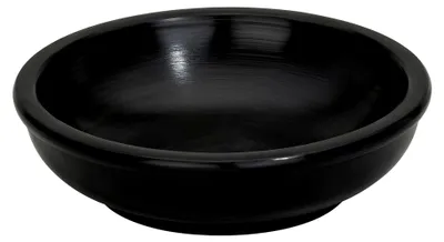 Produktbild von Räucherschale aus schwarzem Speckstein Ø 10 cm, Höhe 3 cm – Rund und feuerfest – Handbemaltes Räuchergefäß für Räucherkohle, Weihrauch und Harze