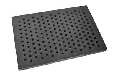 Image de SEZAM Grille de four 33 x 22,5 cm Grille en fonte avec trous Grille de cheminée carrée Grille de cendrier Poêle à bois Grille de four Grille de four Cheminée