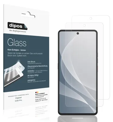 Produktbild von 2x Schutzfolie für Gigaset GS6 Pro matt - Anti-Shock 9H Folie dipos Glass Kunststoffglas
