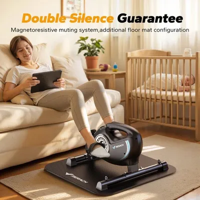 Zdjęcie produktu dla Rower stacjonarny czarny - hamulec magnetyczny - do użytku w biurze - wyświetlacz LCD - trening cardio