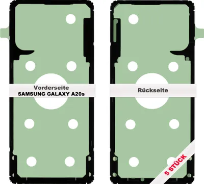 Produktbild von 5x Samsung Galaxy A20s A207F Akkudeckel Klebefolie Kleber Backcover Rahmen Batterie Glue