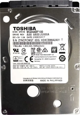 Produktbild von Toshiba Client HDD MQ04AB 1 TB, 512e / 2,5" / SATA 6 Gb/s