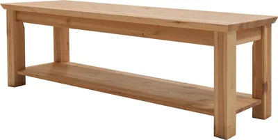 Produktbild von Bettbank >SZ-0079< (BxHxT: 140x43x36 cm) Kiefer eichefarbig - 140x43x36 (BxHxT)