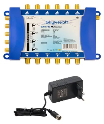Produktbild von SkyRevolt SVC 9/12 Multiswitch externes Netzteil Multischalter 2 SAT für 12 Anschlüsse