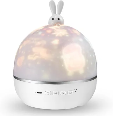 Produktbild von Vivitar Hasen-Nachtlicht-Projektor für Kinder mit 15 Mustern, 360°-Drehung,