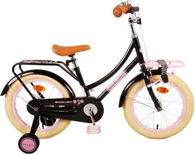Produktbild von Volare Excellent Kinderfahrrad - Mädchen - 16 Zoll - Schwarz - 95 % zusammengebaut