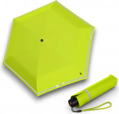 Obrázek produktu pro Knirps KNIRPS ROOKIE LIME REFLECTIVE - lehký skládací deštník