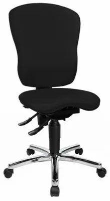 Produktbild von Topstar Profi Bürostuhl SITNESS Ergonomischer Schreibtischstuhl ohne Armlehnen Stoff Schwarz Drehstuhl für Büro, Zuhause