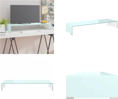 Obrázek produktu pro vidaXL Stojan na TV/monitor skleněný zelený 90x30x13 cm - Stojan na TV - Vyvýšení TV - Vyvýšení TV
