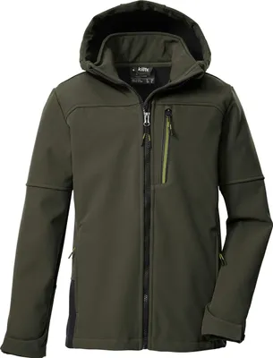 Produktbild von Killtec Softshelljacke Kinder mit Kapuze, Farbe:Dunkeloliv, Kinder Größen:152