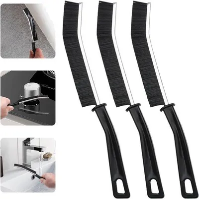 Image de Brosse de nettoyage - Lot de 3 brosses à poils durs, brosse pour carrelage, convient pour la salle de bains, la cuisine, les toilettes, la douche et les sols