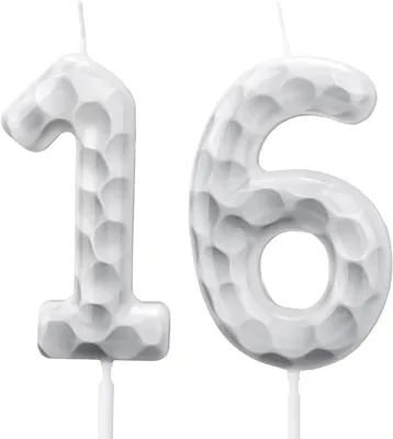 Productafbeelding van Verjaardagskaars met Golfthema, Verjaardagsnummerkaars Golftaarttopper voor Sportfeestdecoraties Toernooivieringen (16)