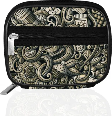 Image de Serfeymi Boîte à comprimés 7 jours Boîte à médicaments avec fermeture éclair Sac en tissu Marron