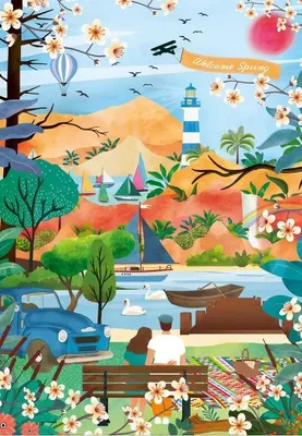 Obrázek produktu pro Pieces & Peace – Puzzle „Vítej, jaro“ – 1000 dílků