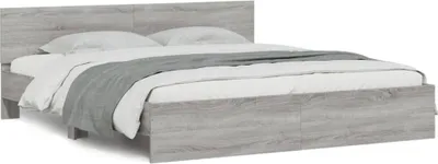 Obrázok produktu pre vidaXL Rám postele s čelom sivý Sonoma 180x200 cm