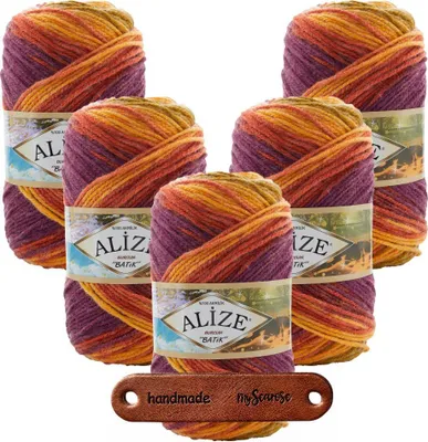 Produktbild von 5 x ALIZE Burcum Batik 8027 mit Label
