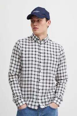 Produktbild von CASUAL FRIDAY CFAnton Herren Freizeithemd Hemd Stehkragen Brusttaschen Regular Fit Hochwertiges Leinen Leinenhemd