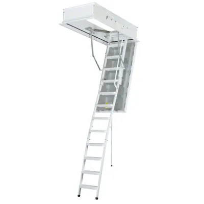 Produktbild von Wippro BasicStair SMART Dachbodentreppe 130x70 cm | U-Wert 0,7 W/m²K | Scherentreppe