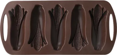 Produktbild von Silikon-Maisstangen-Brotform zum Backen, antihaftbeschichtete Dessertform in Nussblattform, hohe Temperaturbeständigkeit, BPA-freie Kuchenform für Pralinen