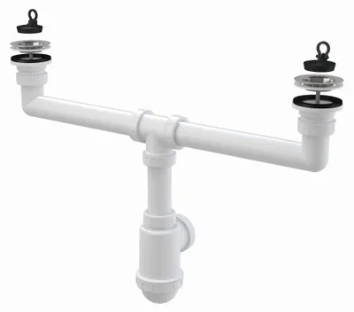 Immagine prodotto di Sifone per lavello doppio - scarico DN 70