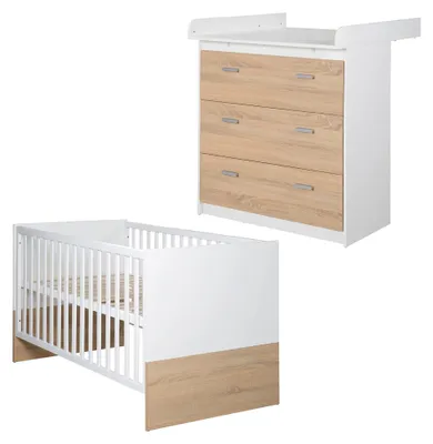 Produktbild von Kinderzimmerset, Bicolor, Weiss/Eiche, Varying
