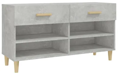 Produktbild von vidaXL Schuhschrank Betongrau 102x35x55 cm Holzwerkstoff