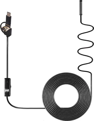 Productafbeelding van 3-in-1 industriële endoscoop, inspectiecamera met geïntegreerde 6 LED's, IP67 waterdicht, USB-Type-C vervanging voor Android-smartphones/PC