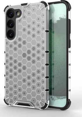 Produktbild von Mobigear Honeycomb  Samsung Galaxy S23 Plus Hülle Hardcase Backcover Stoßfest - Weiß